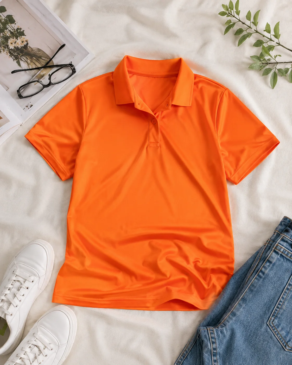 Summer Casual Women Polo Shirt Solid Color Breathable Short Sleeve Lapel Top Lightweight Daily Office Basic Fashion Pullover Tee