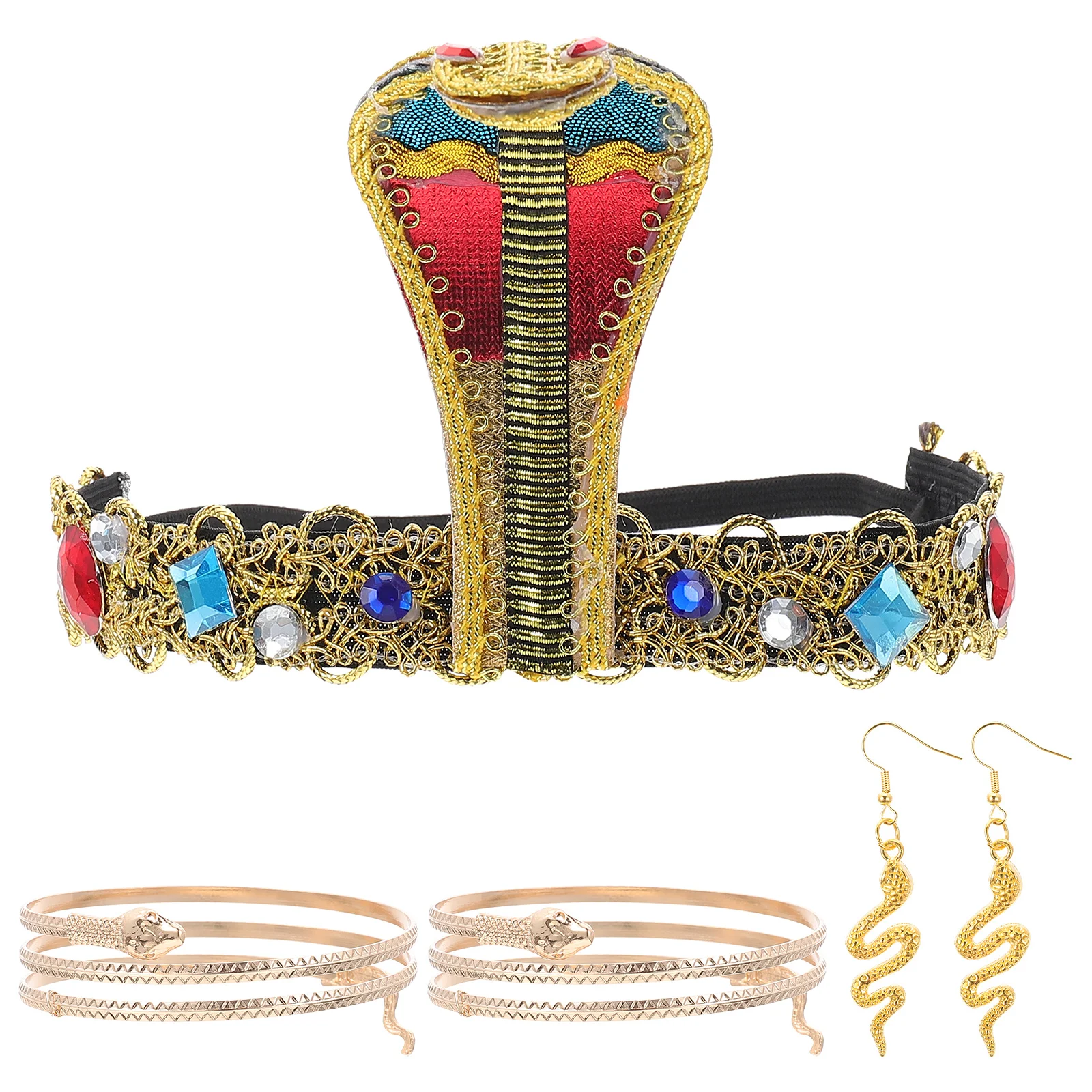 

1 set Snake-shaped Set Hair Cosplay Prop Accessories Bracelets For Costume Party Prop Reusable Metal