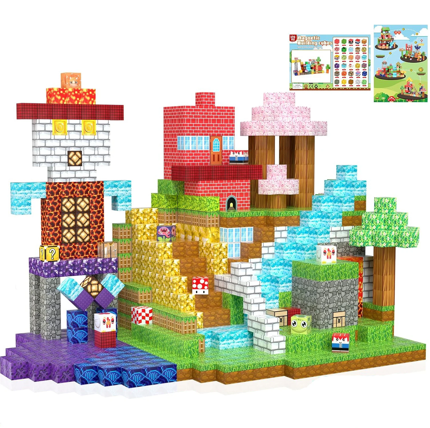 

Magnetic Building Blocks Toy Build Magnet Construction Cube Set Stacking Blocks STEM Montessori Sensory Toys For Christmas