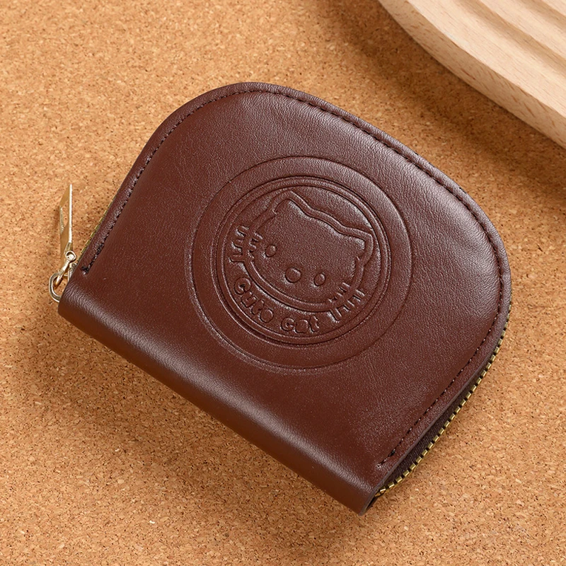 Hello Kitty 18 Bit Credit Card Wallet PU Leather Credit Card Holder for Women Brown Card Holder Wallet Coin Change Purse image 5