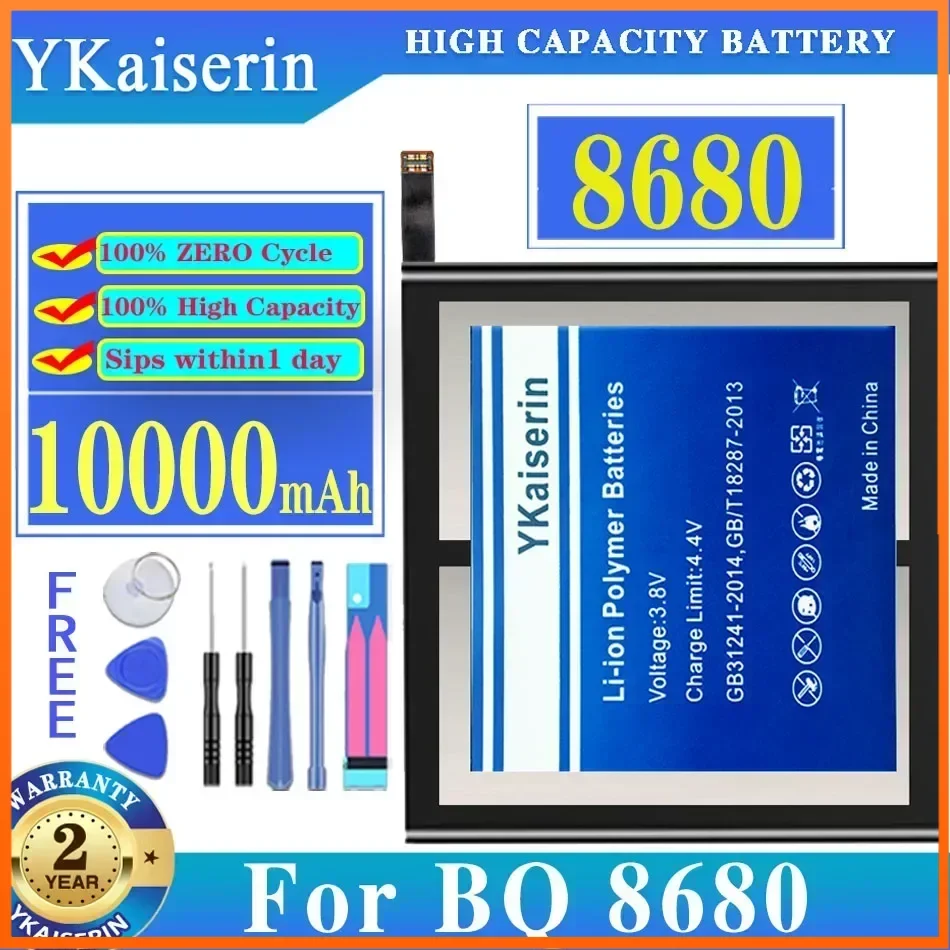 

New Arrival YKaiserin 10000mAh Replacement Battery for BQ Battery 8680 Tablet PC + Track Code