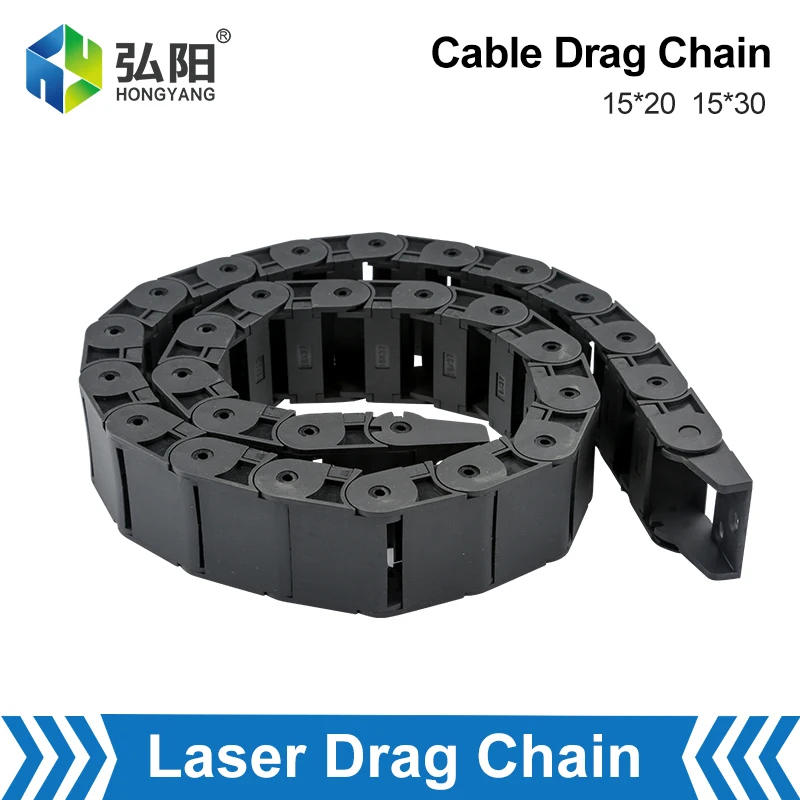 Corrente de arrasto de cabo 15x20 15x30 corrente de arrasto de plástico aberta suporte de transmissão de fio de arrasto de plástico impressora 3d cnc gravação a laser