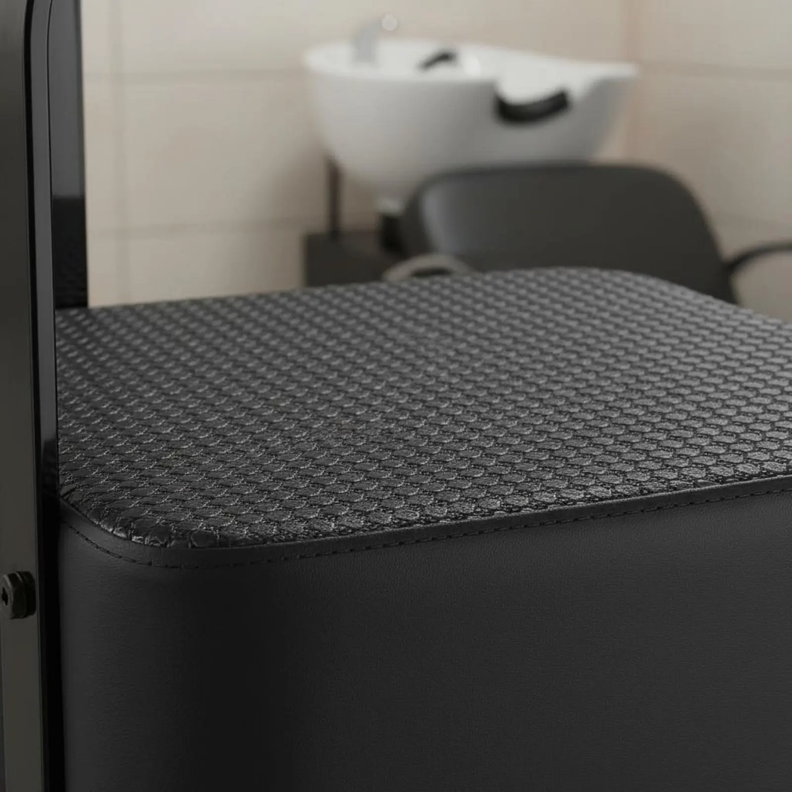 

Salon Shampoo Bowl Footstool Waterproof Backwash Station Ottoman Shampoo Chair Footrest Wear Resistant for Spa