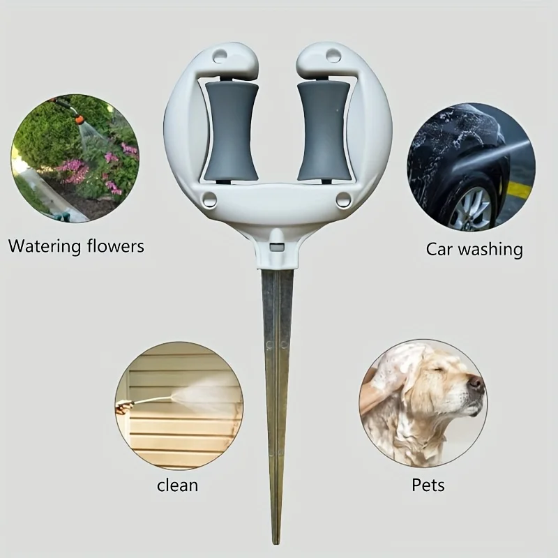 5pcs Durable Garden Hose Guide Spike Tools - Easy Lawn Watering, Flower & Shrub Irrigation Holders, No Battery Needed, Ideal fo