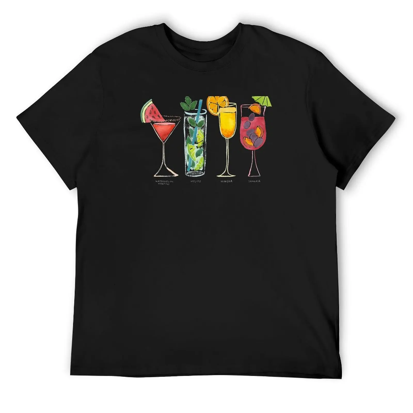 Summer Cocktails T-Shirt custom shirt Blouse blanks boys whites mens clothes