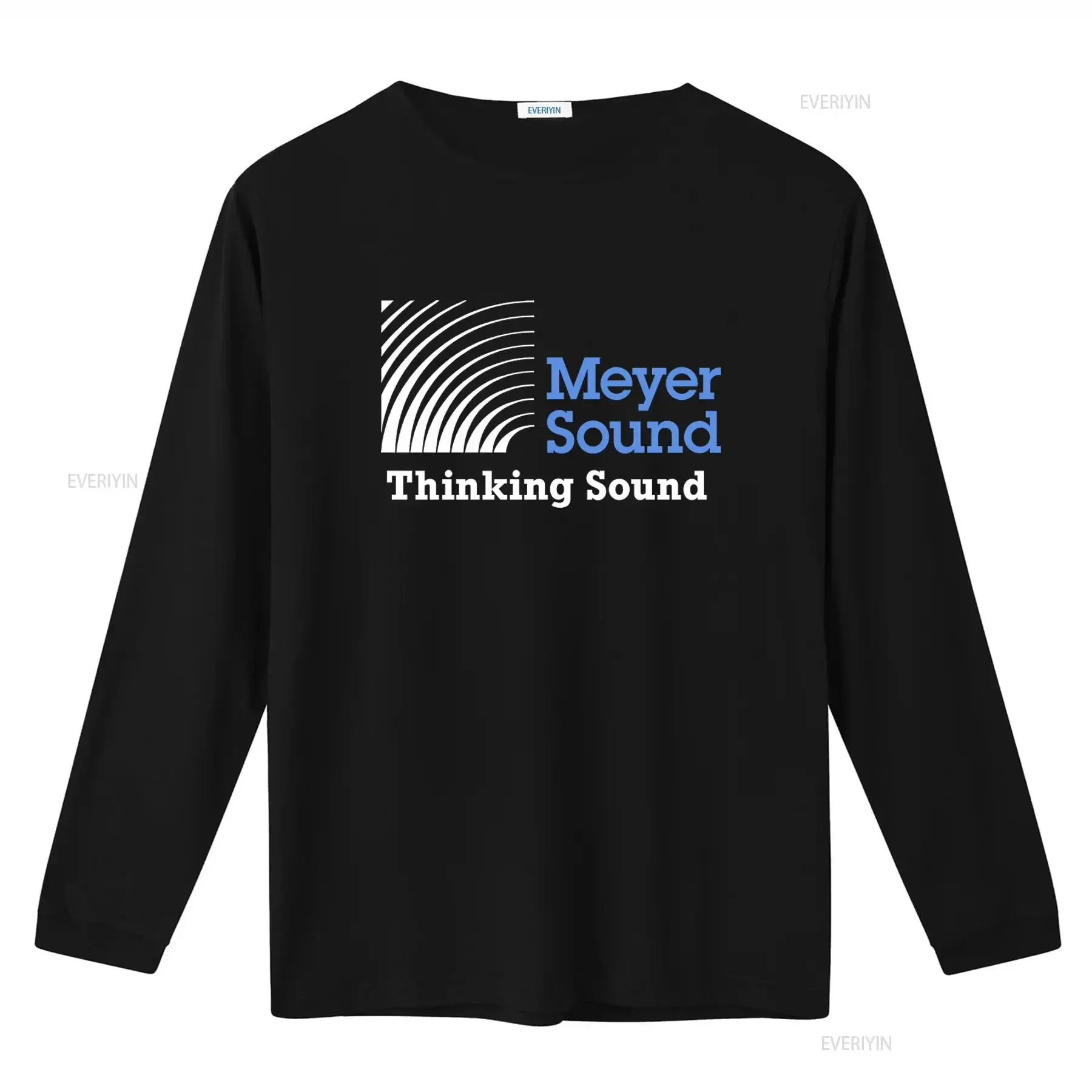 Meyer Sound Thinking Logo Heavy Cotton Men's T Shirt USA Size vintage Washed Top For Everyday Wear Breathable Stretched fashion