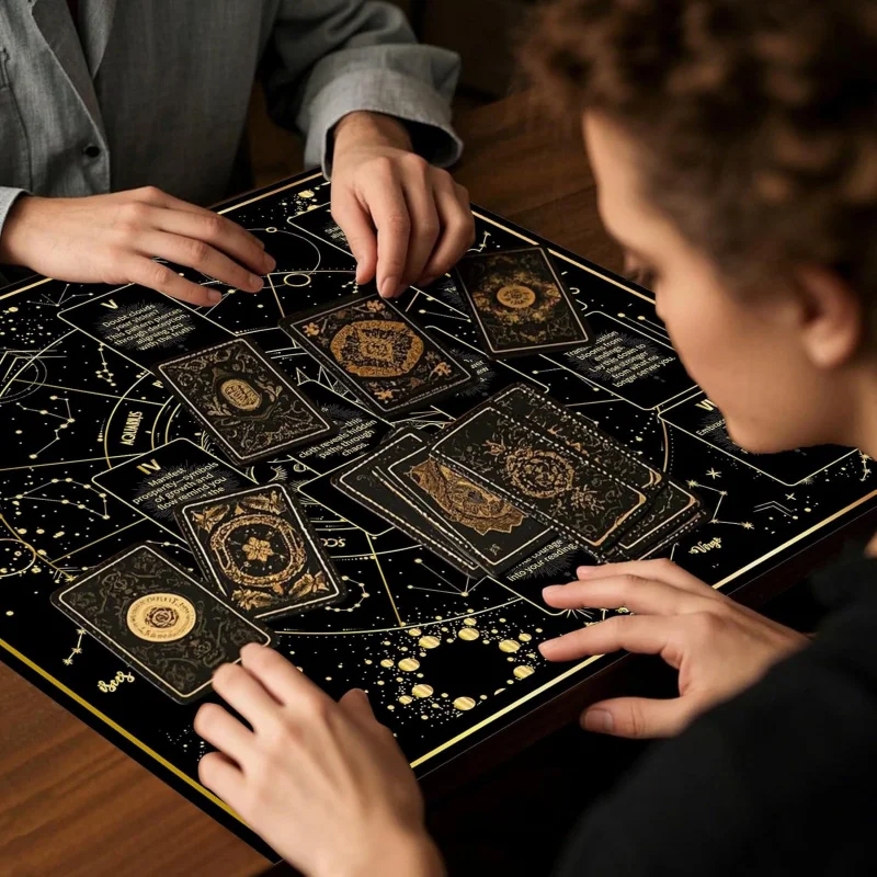 VIKAMA Tarot-Tischdecke, Altarstück, göttliches Wahrsagertuch, Tarot-Unterlage, geeignet für Kartenlesungen und Hexereizwecke