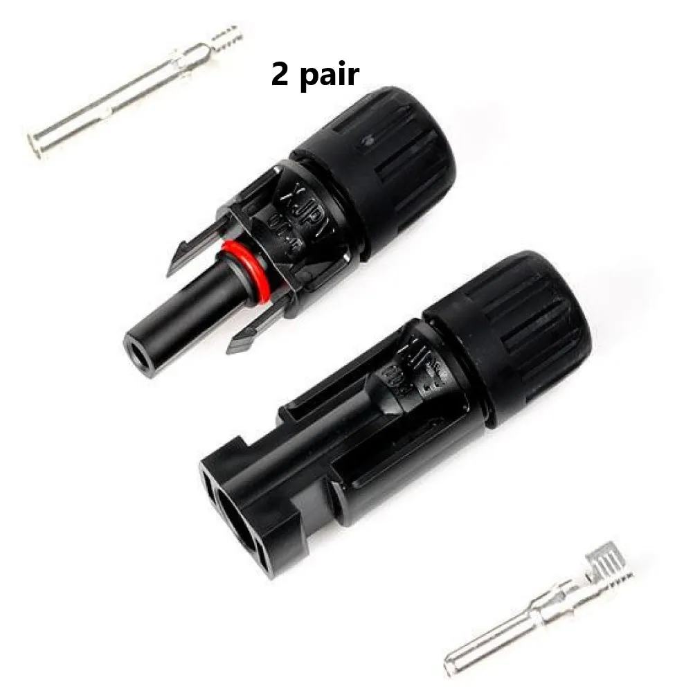 Solar Panel Cable Connector Solar Cable Connector Secure Solar Panel Cable Connector Male/Female Waterproof IP67 Protection