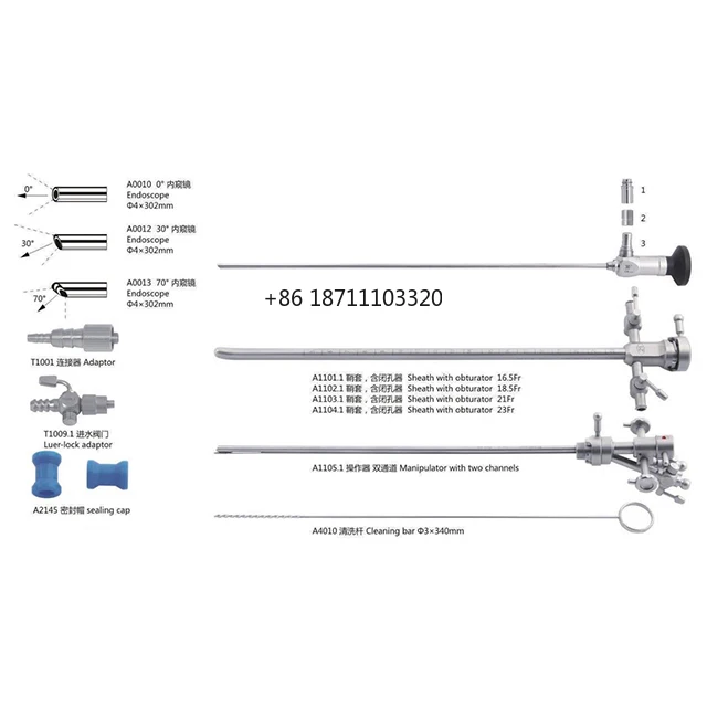 Medical Endoscope Cystoscope Set Rigid 30 Degree 4mm Urology Urethral Cystoscope Set SHENDA