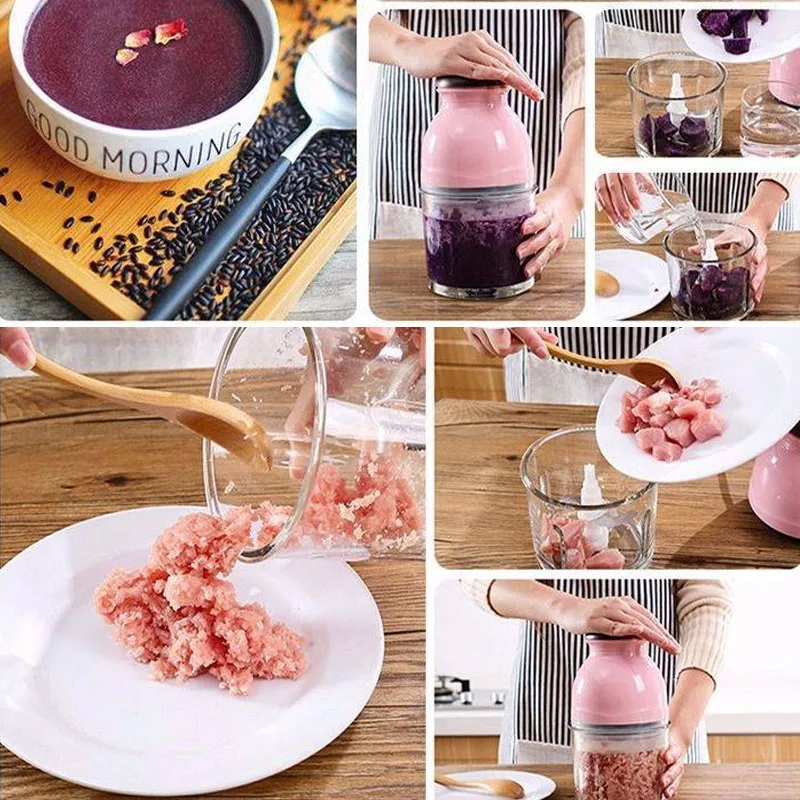 Household Electric Blender Mixer Small Smoothie Blender Baby Food Maker Home Kitchen Meat Grinder Vegetable Chopper Fruit Juicer