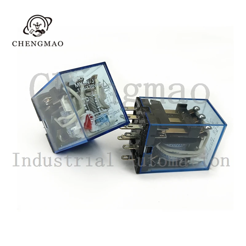 Relé de potencia electromagnética MY3NJ, relé intermedio de 11 Pines, MY3N-J, AC220V, DC24V, 36V, 110V, 12V, sin Base, 10 unidades por lote