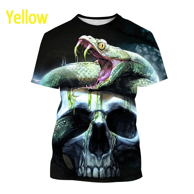 Men's Cobra Art Short-sleeve T Shirt Animal Snake Casual Fashion T Shirt Viper Harajuku Print Streetwear Top