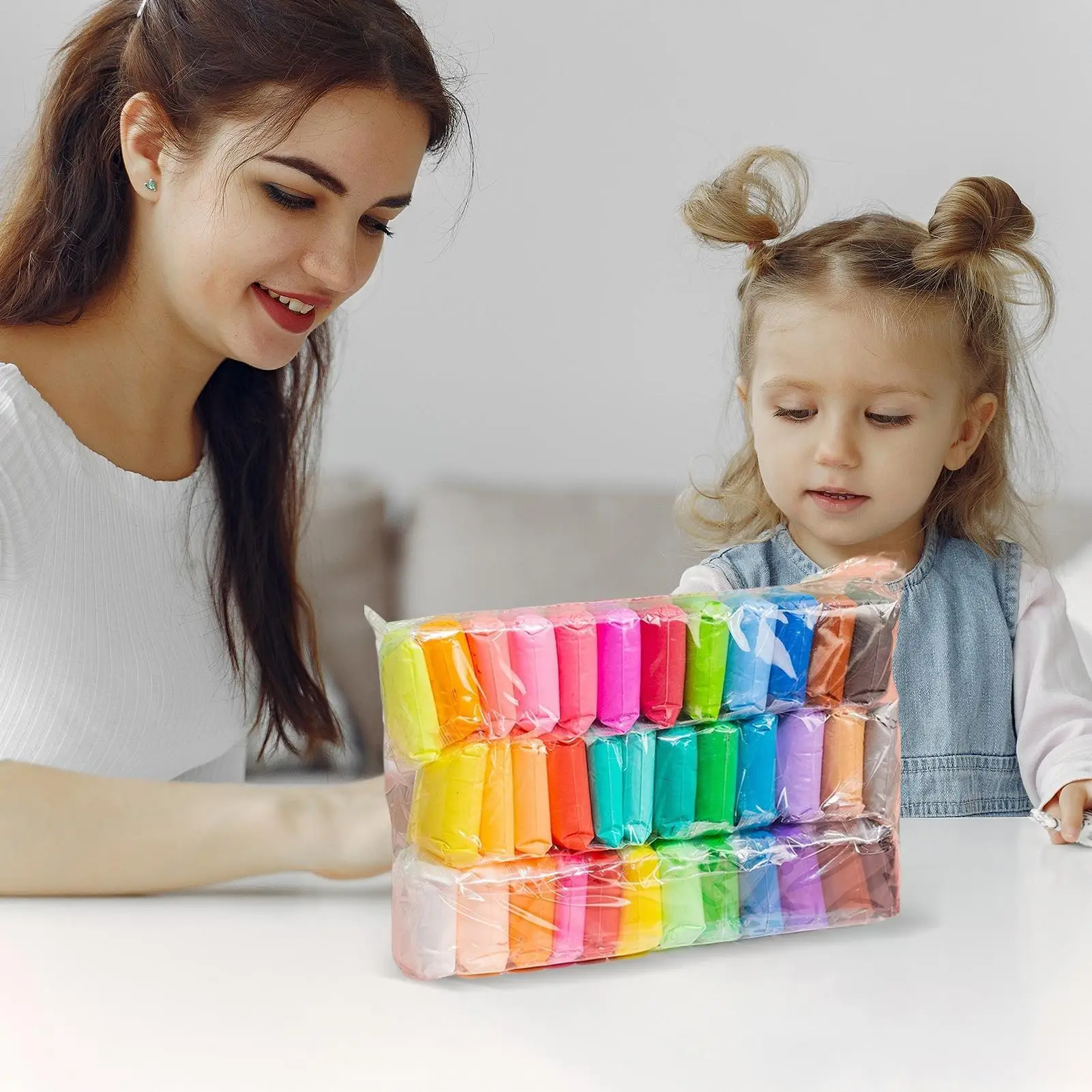 12/24/36 Colors Air Dry Clay Super Light Modeling Clay DIY Crafts with Tools Soft Creative Educational Toys for Kids Gifts