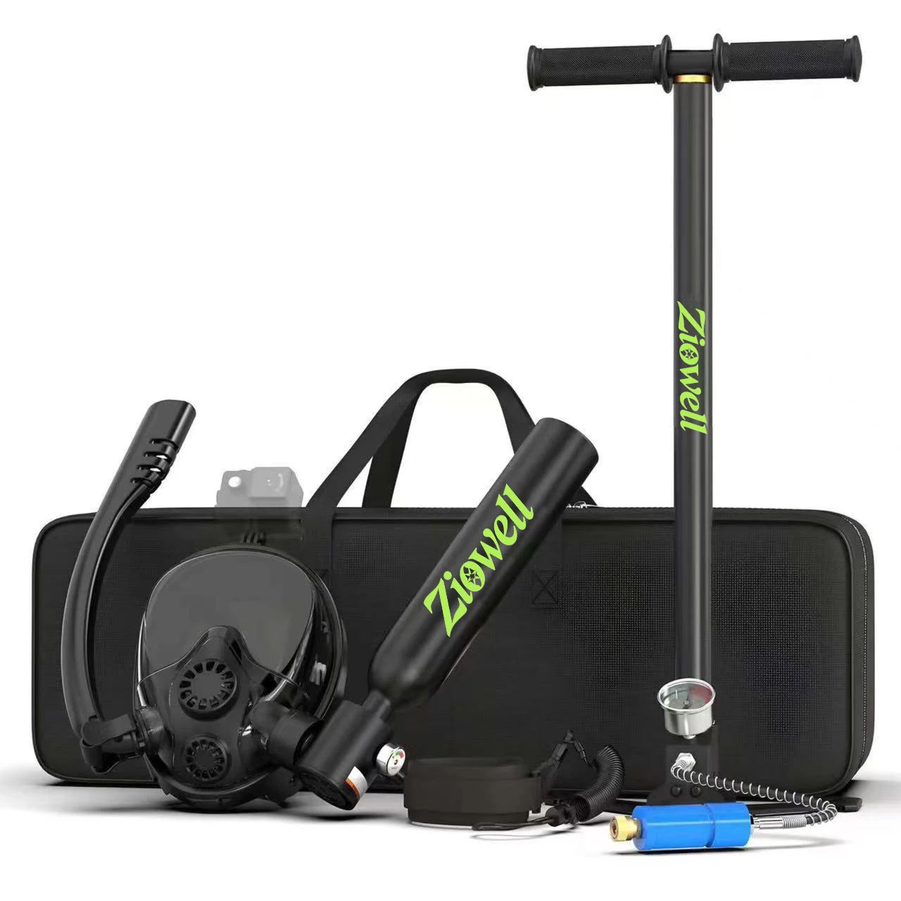 0.5L Mini Scuba Tank with Full-Face Mask, Aluminum Scuba Gear