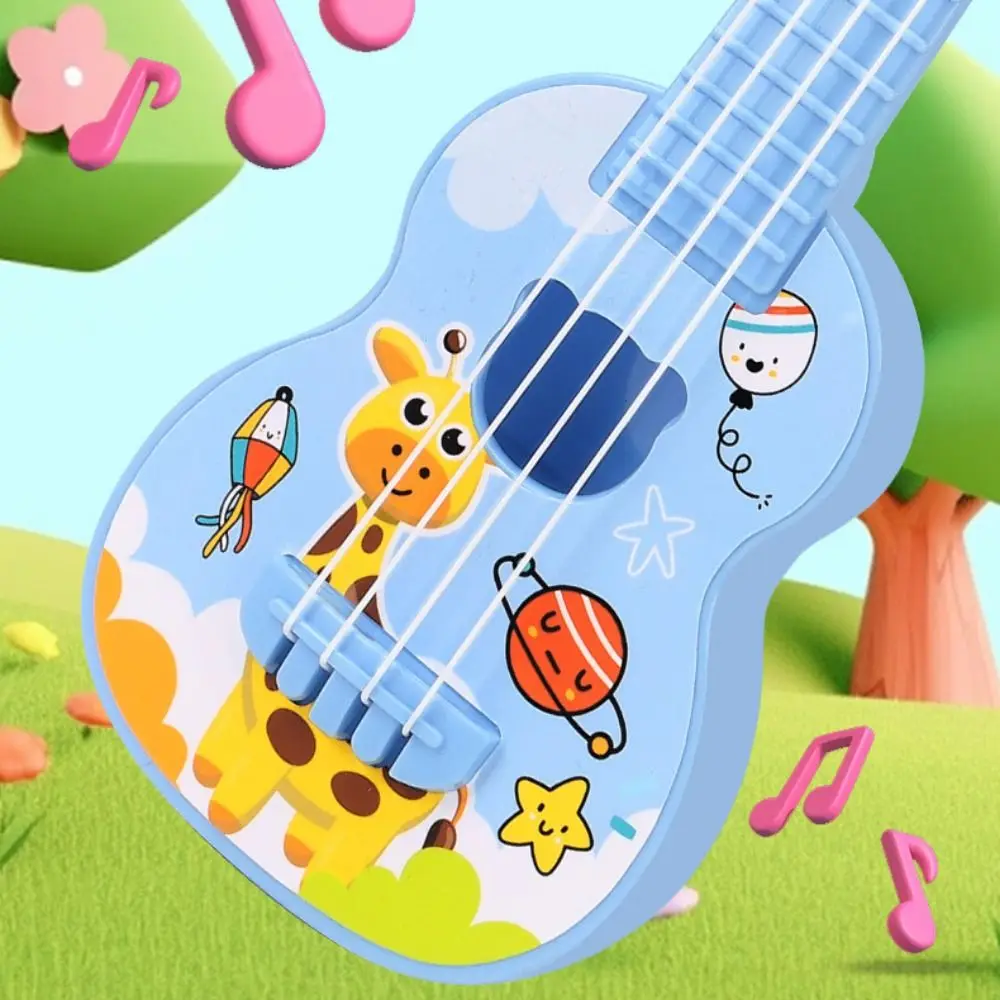 

4-струнный имитационный укулеле с регулируемыми струнами, в виде мультяшного животного, маленькая гитара, классический музыкальный инструмент для игры