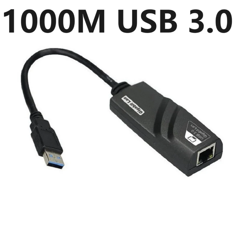 PC 노트북용 고속 이더넷 어댑터, 유선 네트워크 카드, USB to Rj45 C타입 to RJ45 LAN, 외부 네트워크, 100 Mbps, 1000Mbps