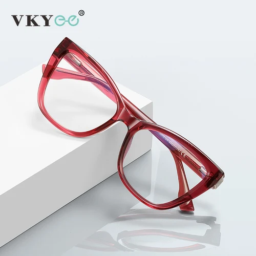 Imagen 2 del producto VICKY nueva moda ojo de gato diseño Unisex mariposa mujer Anti-luz azul gafas de lectura hombres prescripción personalizable PFD2278