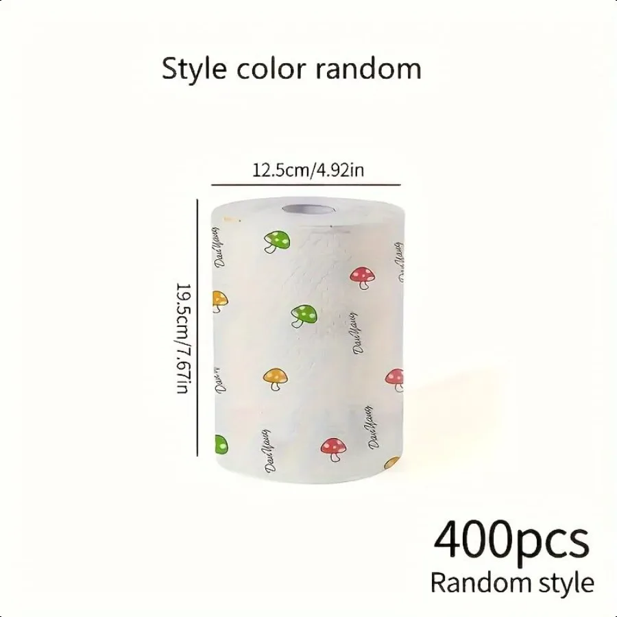 1 roll 400 Sheets Lazy Rags  Kitchen Paper Towels Washable Dry and Wet Towels Dish Cloths NonStick Oil Rags degreasing Towels H
