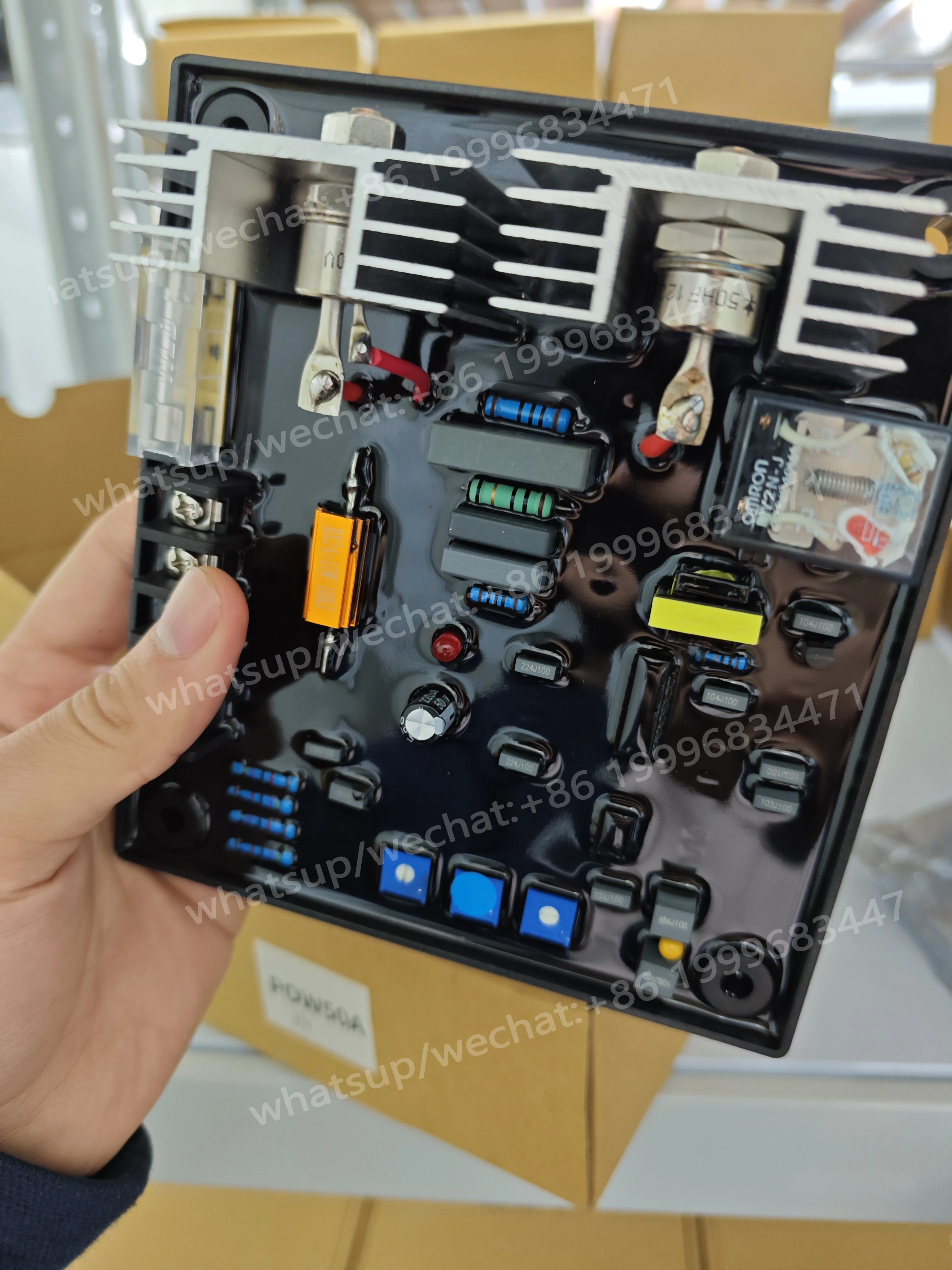 pow50a AVR  AVR Automatic Voltage Regulator 30A Brush and Brushless Generator Stabilizer Control Modul Factoy Direct Sell