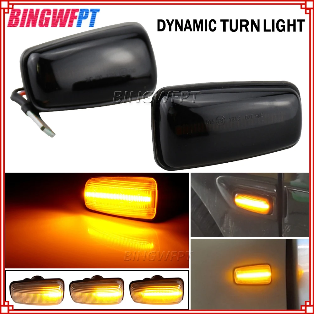 

2x мигающий автомобильный указатель поворота, боковой габаритный фонарь, боковой светодиодный светильник для Peugeot 306 106 406 806 Citroen XM ZX Break Xsara Xantia Fiat