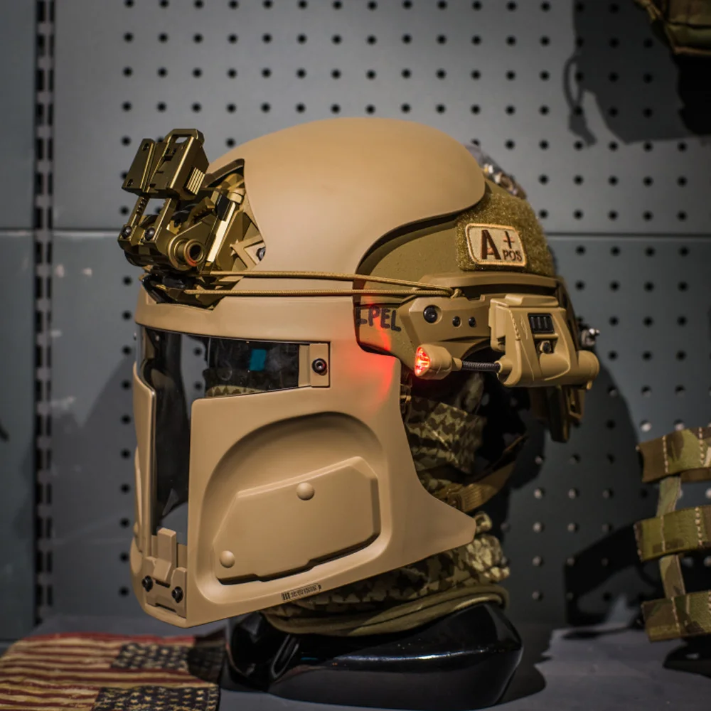 NEW North Zhe Galac-Tac Mandalorian Bounty Hunter Sci-Fi hełm maska wojskowa nabijająca akcesoria taktyczne na świeżym powietrzu