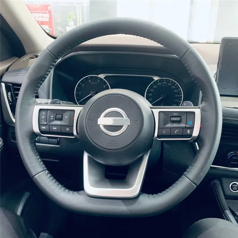 

WELKINRY For Nissan Serena C28 6th Generation 2023-2025 ABS Chrome Car Steering Wheel Switch Button Knob Cover Trim