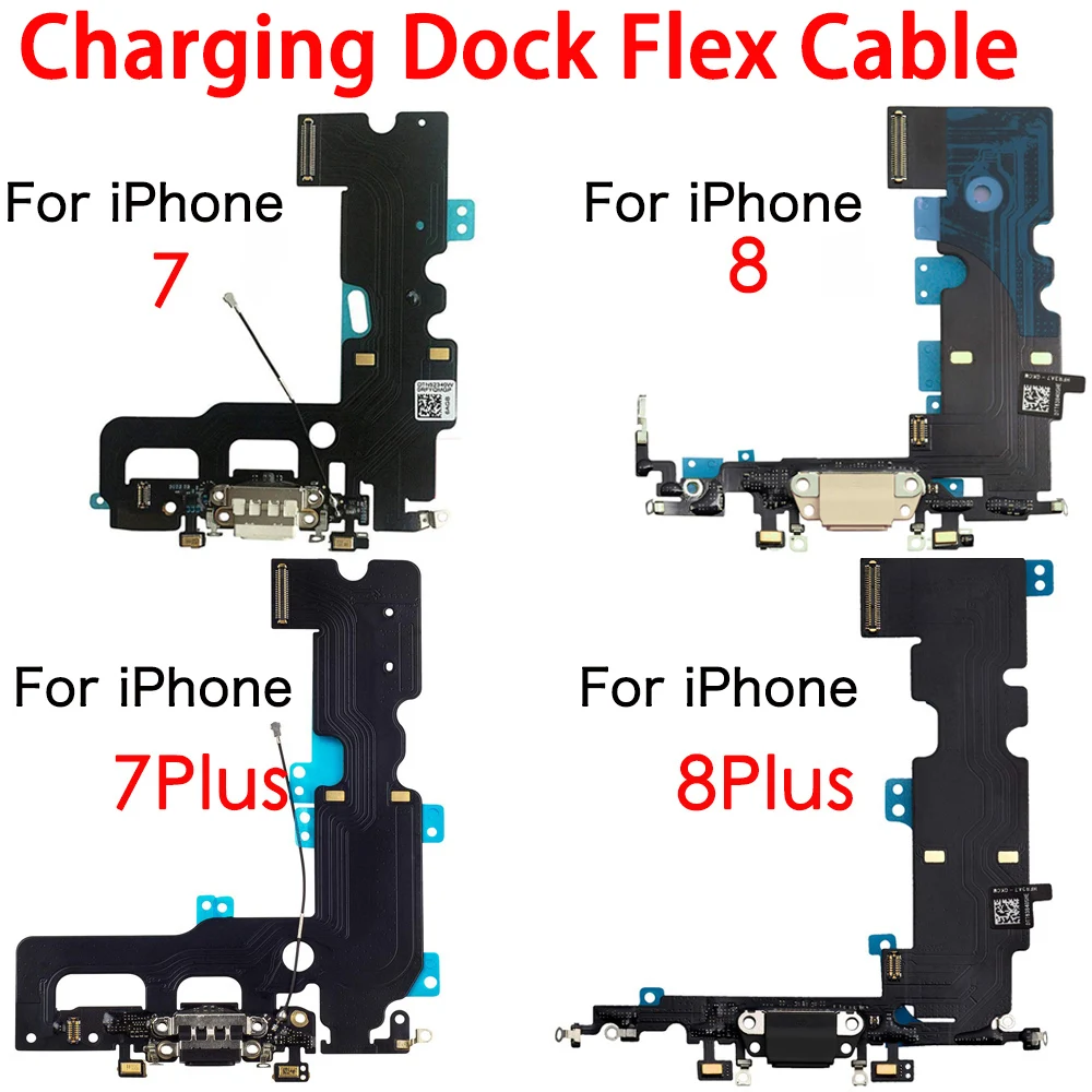 Front Camera Replacement For iPhone 7 8 Plus Power Volume Button  Charing Port Flex Cable Ear Speaker Piece