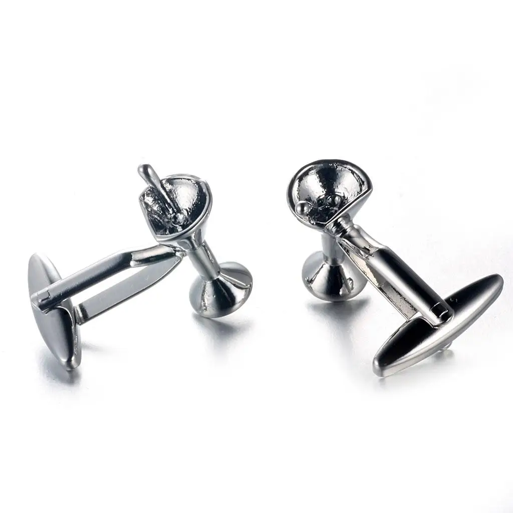 Cocktailbril Manchetknopen Overhemd Manchetknopen Herenaccessoires Zilver