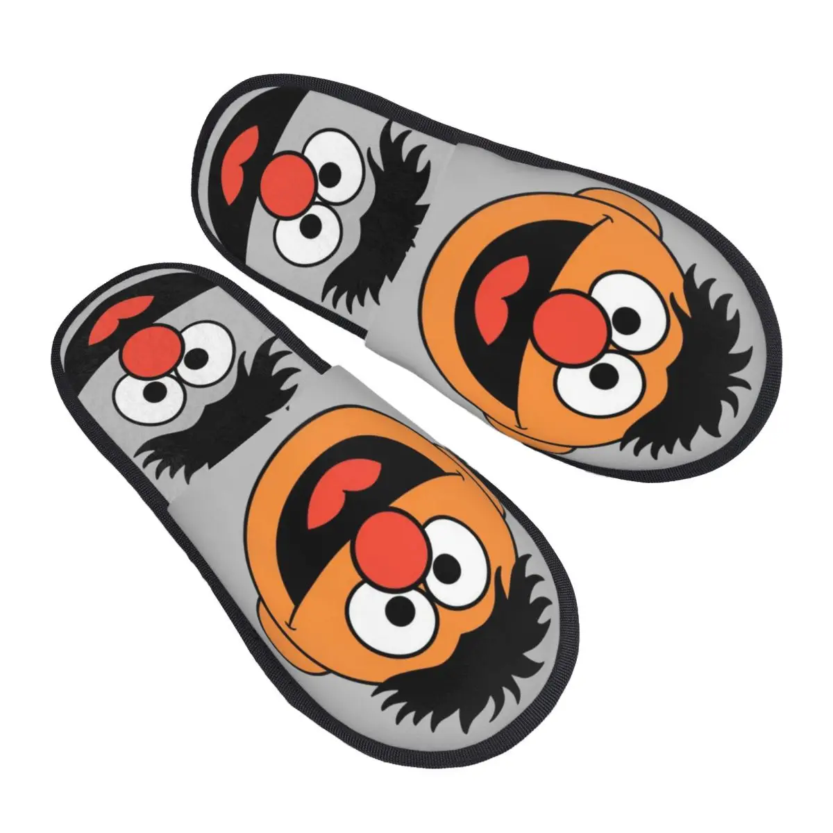 

Custom Cookie Monster Television Programs Memory Foam Slippers Women Soft Warm House Slippers