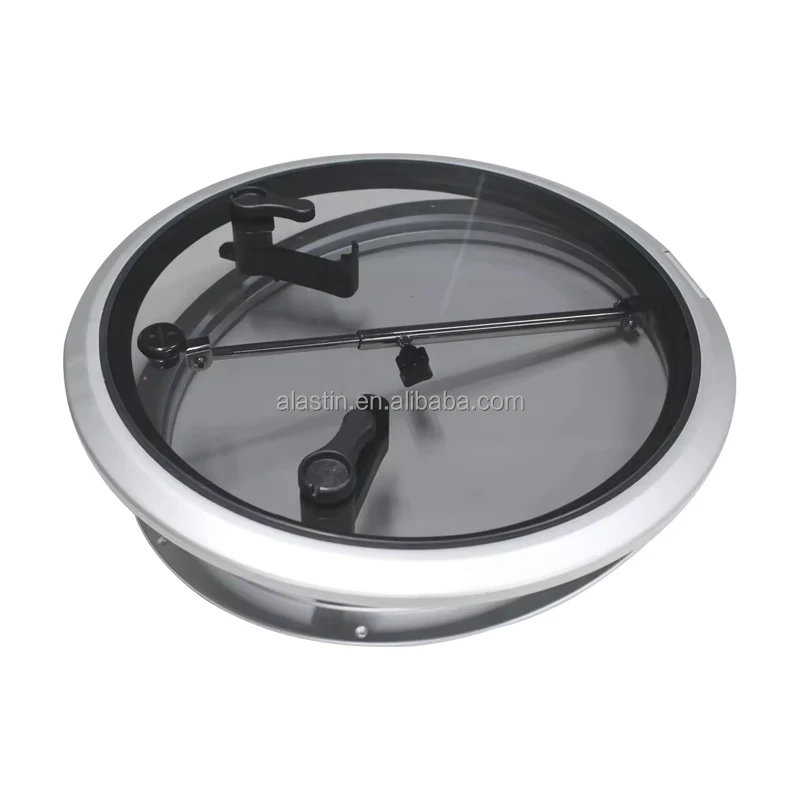 

Aluminum Alloy Tempered Glass Marine Deck Skylight Porthole Breathable Light Round Boat Deck Hatch for Yacht RV