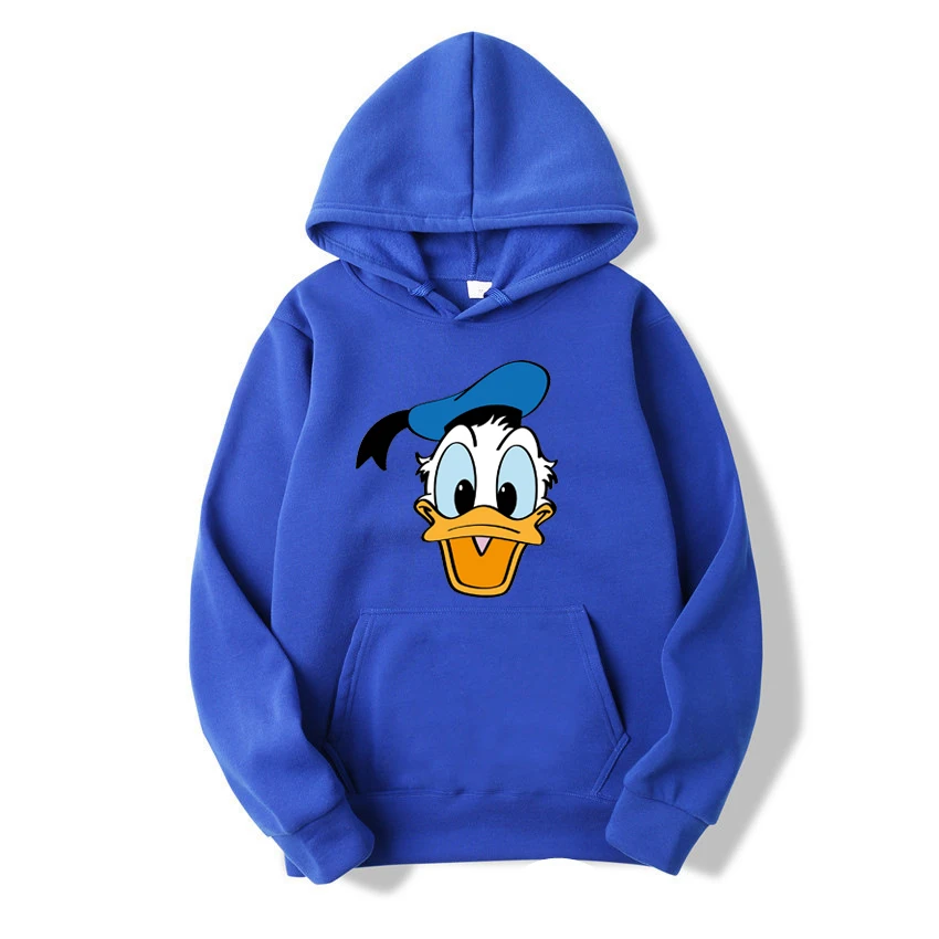 Cartoon Anime Donald Duck 2025 Autumn/Winter Men\'s Hoodie Women\'s Street Leisure Sports Couple Fashion Sweatshirt