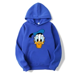 Cartoon Anime Donald Duck 2025 Autumn/Winter Men's Hoodie Women's Street Leisure Sports Couple Fashion Sweatshirt