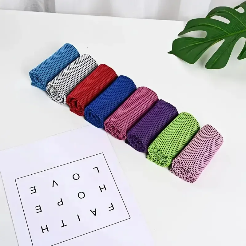 1PC Outdoor Exercise Cool Towel Handling Work Wipe Sweat Quick Drying Polyester Soft Breathable Sports Towel for Outdoor