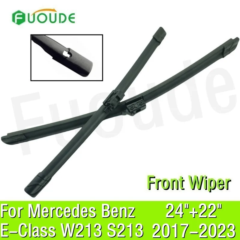 

Wiper Blade for Mercedes Benz E-Class W213 S213 24"+22" Car Windshield Windscreen Rubber 2017 2018 2019 2020 2021 2022 2023