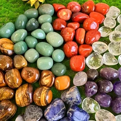Natural Crystal Rolling Stone Large Particle Polished Stones Clear Quartz Red Jasper Moss Agate Aquarium Decorative Stones