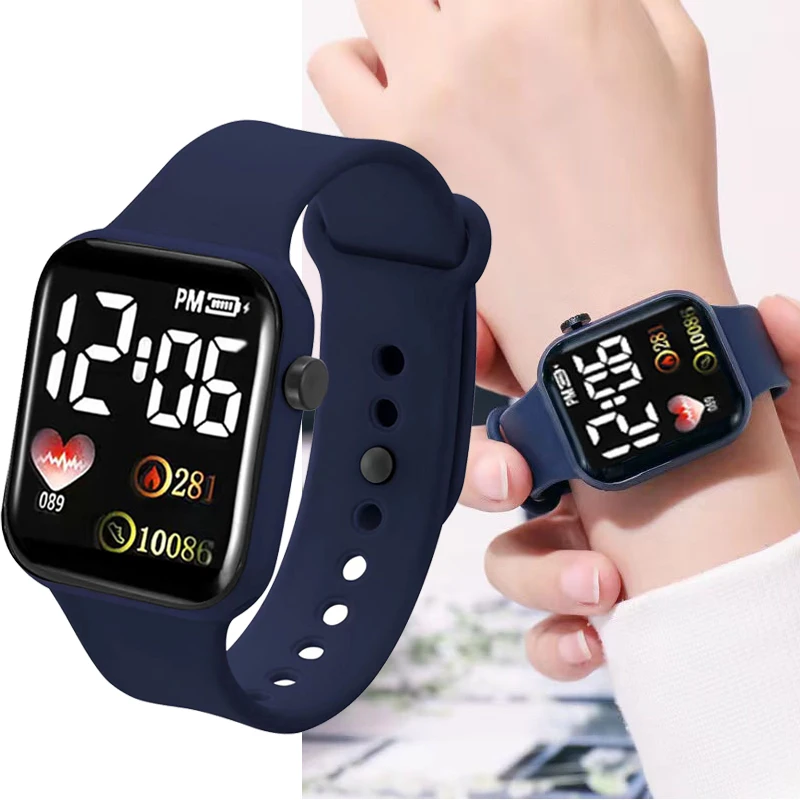 

Led Digital Display Waterproof Electronic Watch Non Smart Watch Sport Fitness Led Digital Children Watch Children Universal