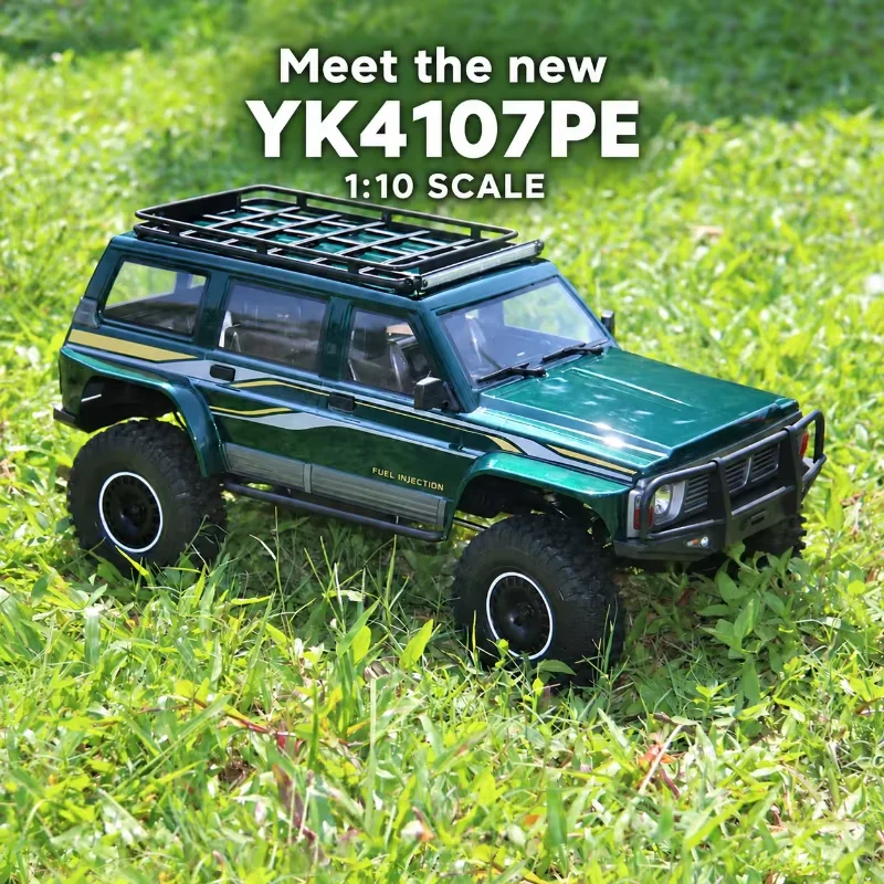 YIKONG YK4107PE New 1/10 Scale RC Rock Crawler 4WD Brushed Electric Off-Road Truck Differential Lock Patrol Style Remote Control