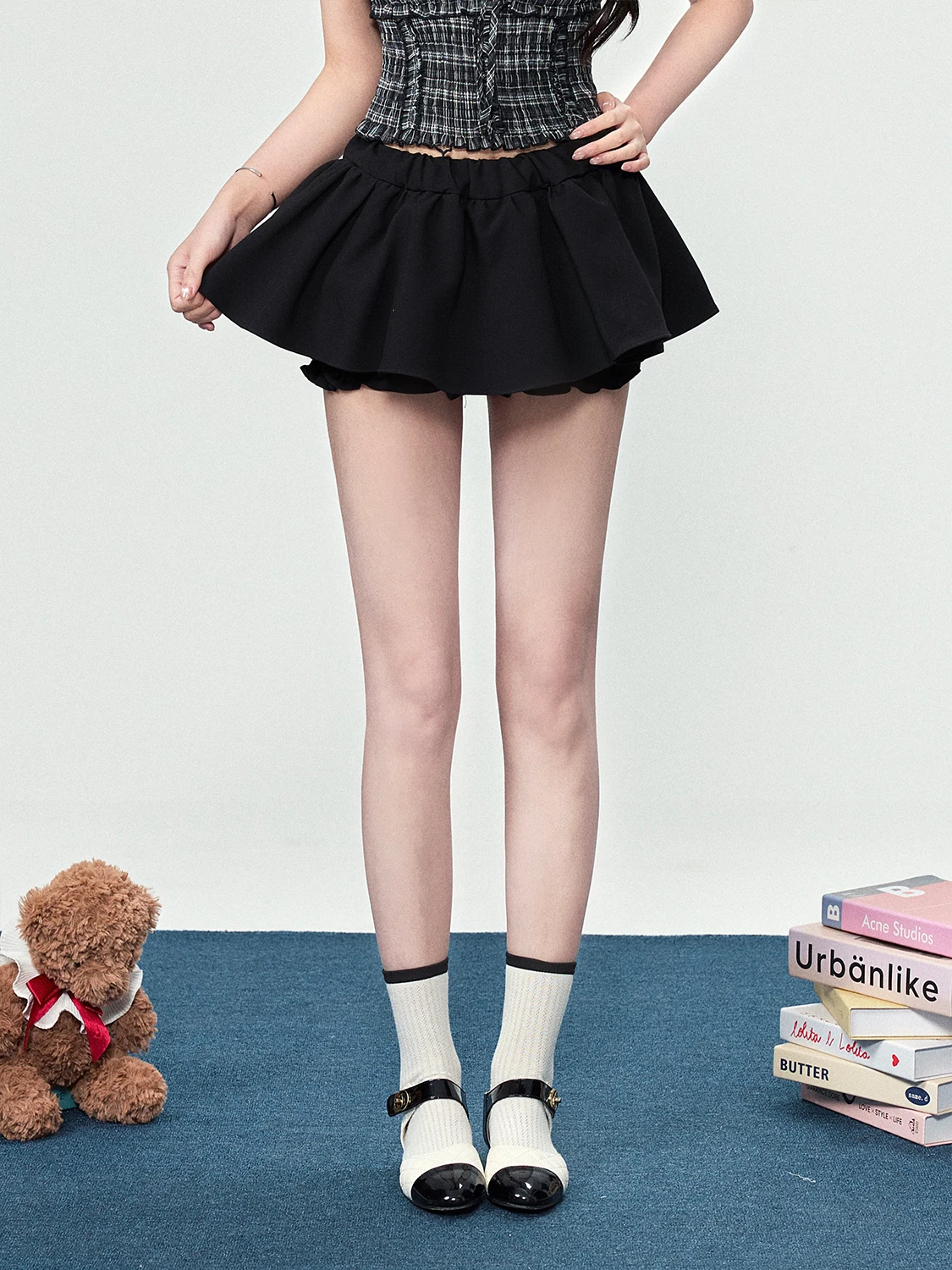 BBT Sweety Ballet Style Sweet And Spicy Puffy Cake Skirt Short A-Line  Dress Women's Summer Anti-Light Walking Skirt