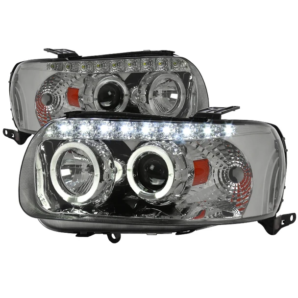 Hot-selling Front light  Dual Halo Projector Headlights w SMD LED Light Strip FOR 2005-2007 Ford Escape -Black/Smoke