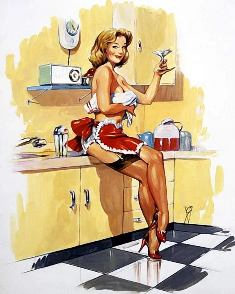 Metal Tin Sign Vintage Decoration Kitchen Pub Bar Pin Up Girl Shabby Chic for Cofe Home Kitchen Office Bar Restaurant Dorm Club
