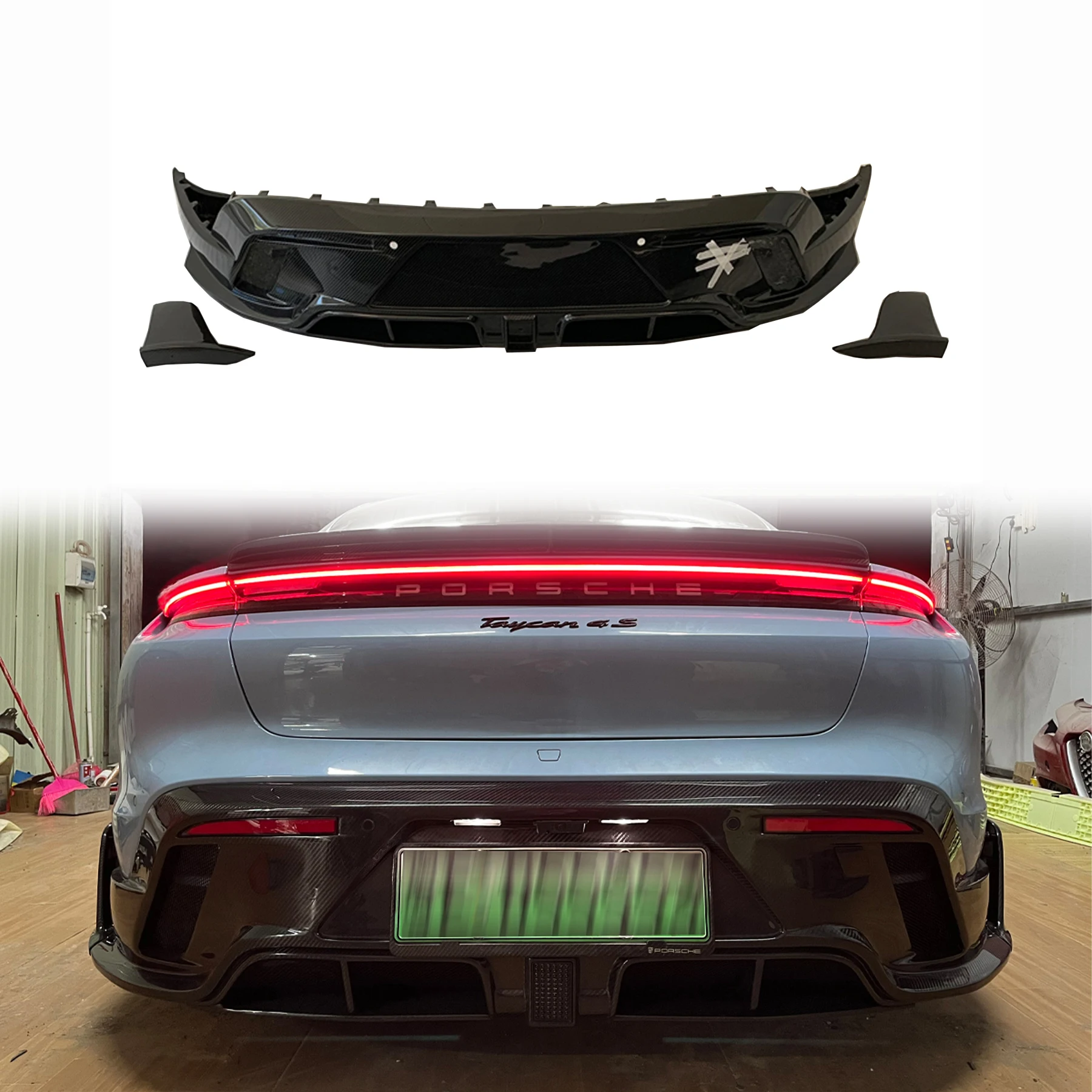 

Taycan Auto Parts Rear Lip Rear Spoiler M Style Dry Carbon Fiber Body Kit Automotive Accessories For Porsche Taycan