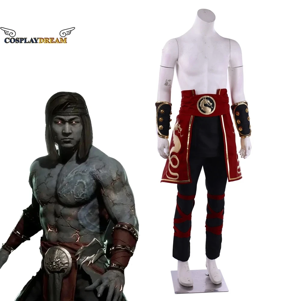 Mortal Kombat Liu Kang Cosplay Costume Pants Outfit Game Liu Kang Cosplay Adult Costume Game Suit