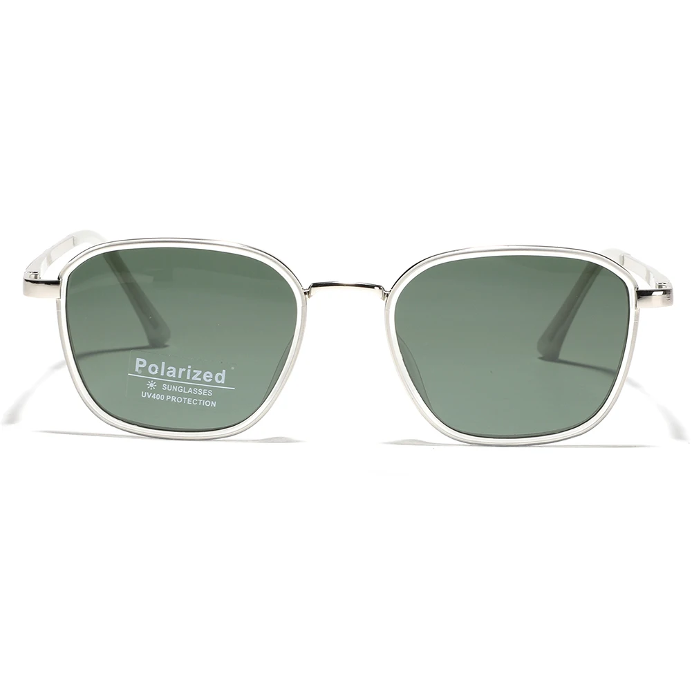 Peekaboo square frame sunglasses retro women green brown TR90 polarized sun glasses for men driving unisex 2024 summer style