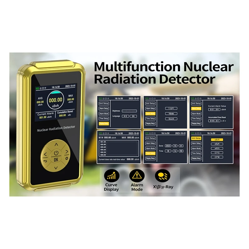 Geiger Counter Nuclear Radiation Detector Geiger Plate Radioactivity Detector For Nuclear Wastewater For PC Software