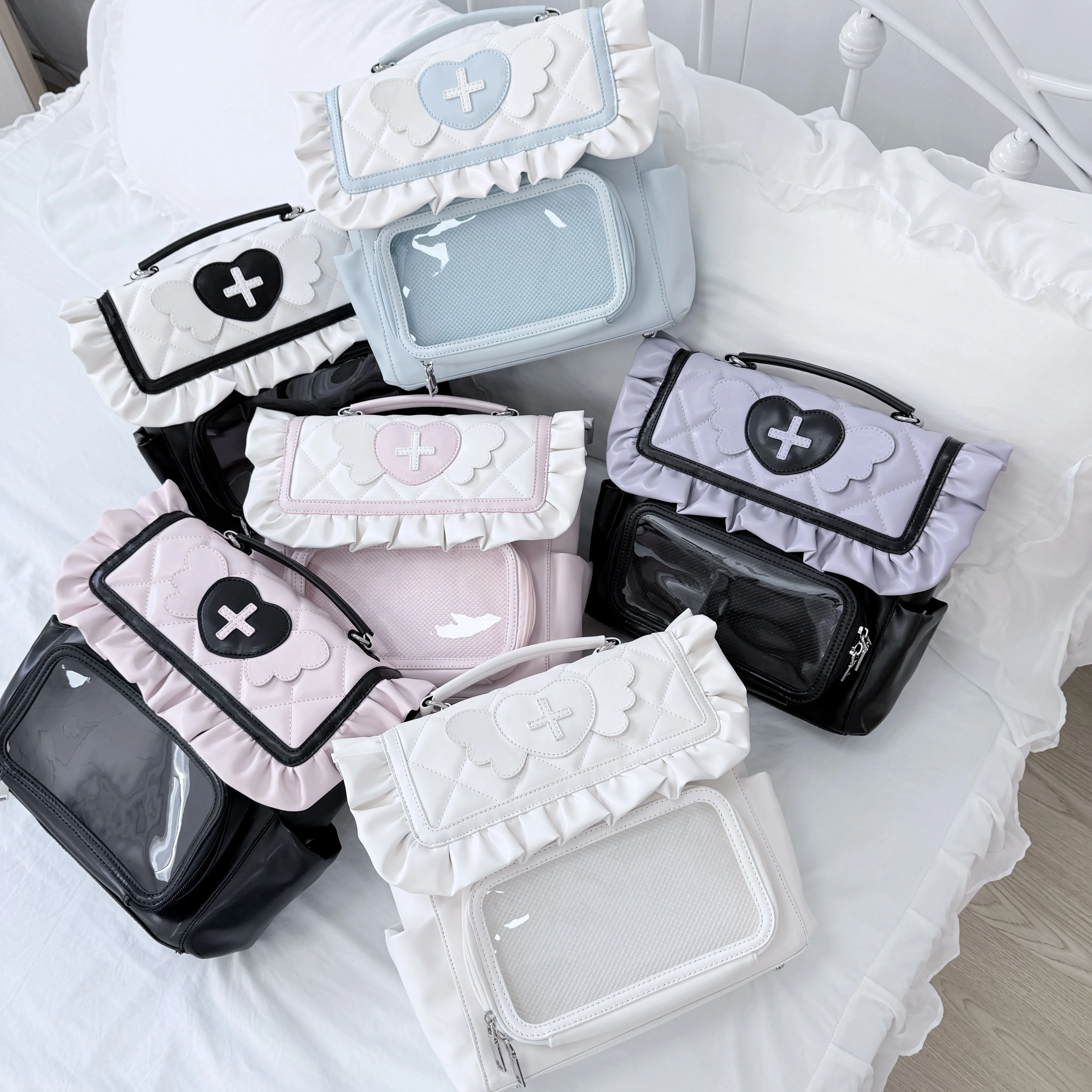 

Gururu Original Angel Medical Bag Gulu Market Original Water Color Black Pink/black Purple Shoulder Pain Bag