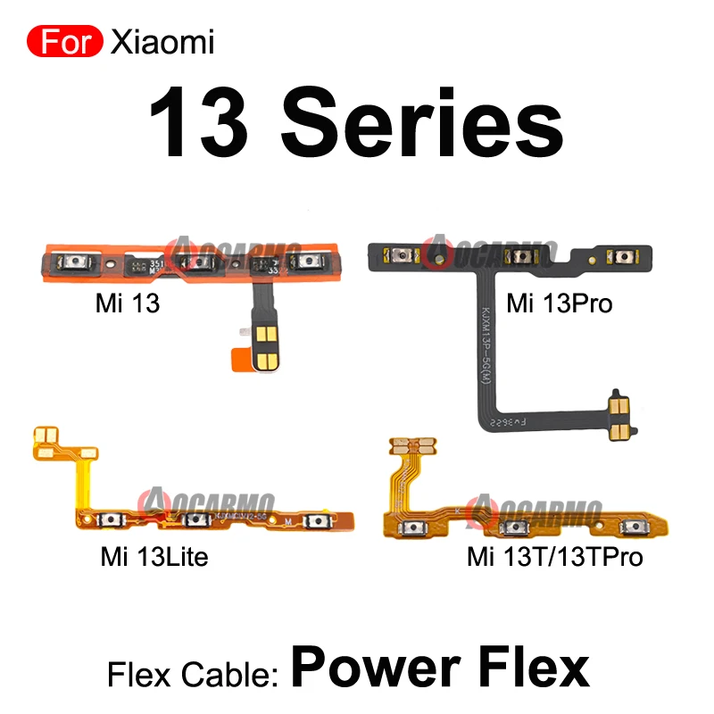 Для Xiaomi 11T Pro Mi 11 Ultra 13T 13 Pro 11Lite Voulume Кнопки вверх и вниз Гибкий кабель Запасные части