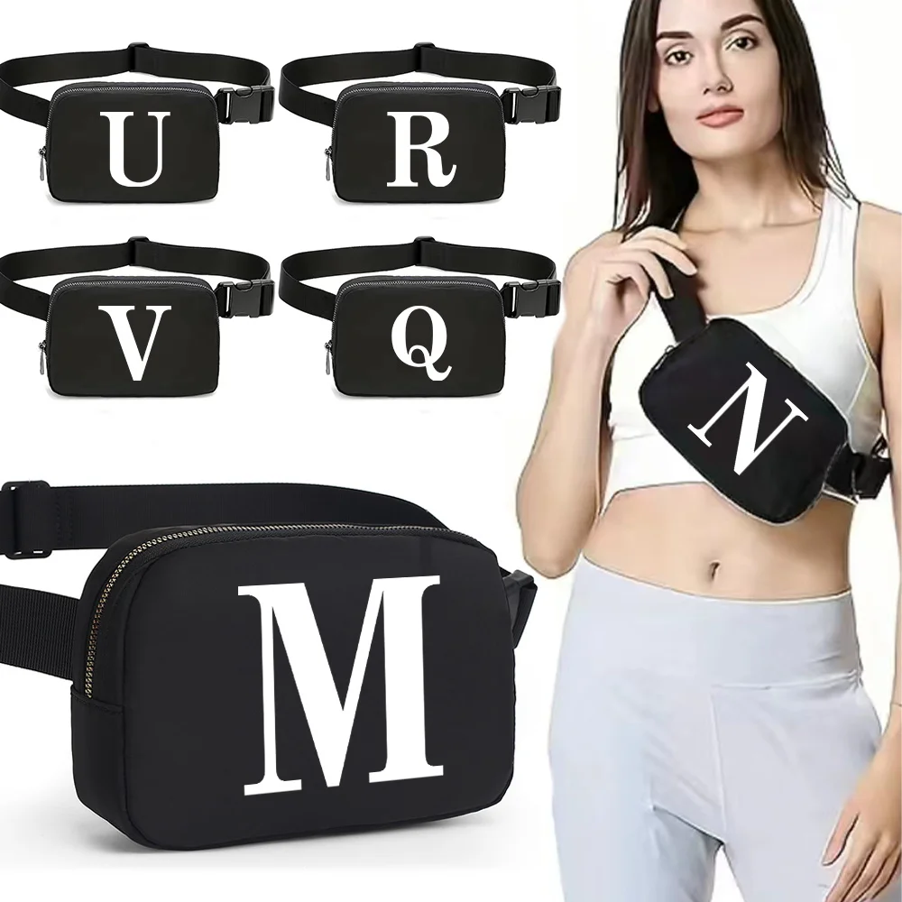 

Women Fanny Pack Cross Bag Waist Bag Waterproof Belt Bags Designer Female Outdoor Sports Organizers White Letter Printing Series