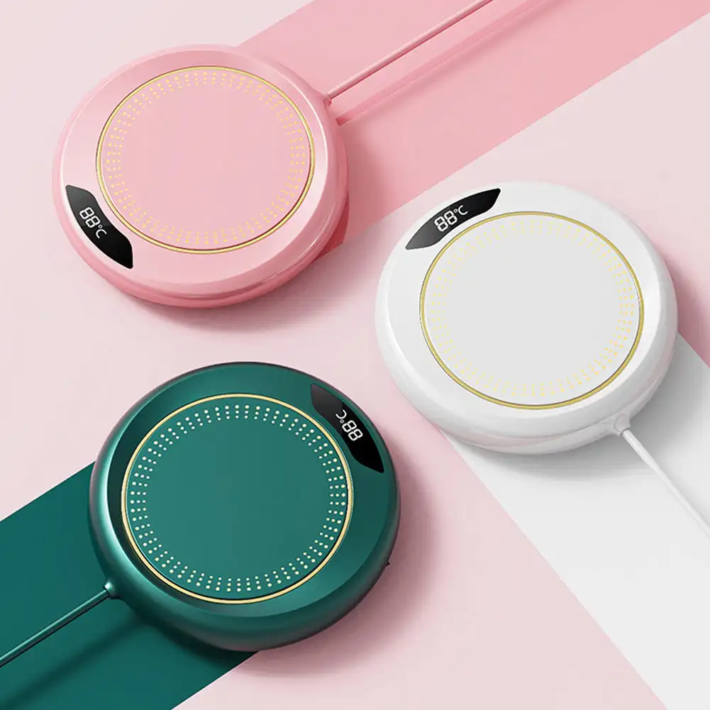 Chauffe-tasse à café avec prise USB, chauffe-tasse intelligent, 3 réglages de température, dessous de verre, chauffe-tasse pour réchauffer le café, les boissons, le lait, le thé