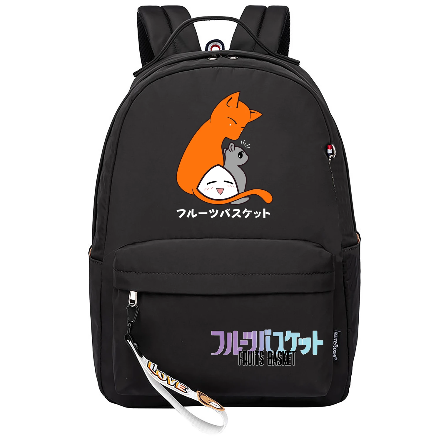 

Anime Fruits Basket Students School Bags Nylon Pink Bookbag Cartoon Travel Backpack Girls Cute Shoulder Bags Laptop Daypack