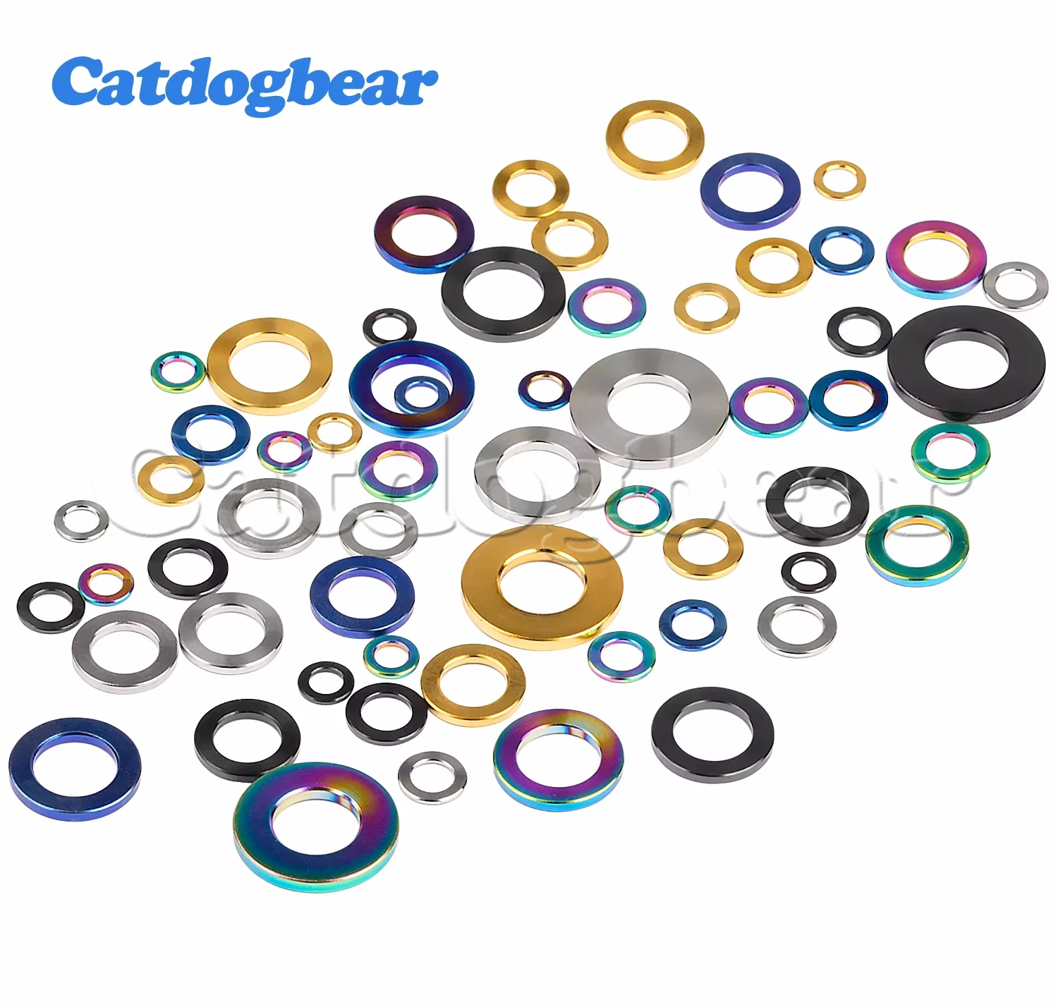 Catdogbear Titanium Ring M4 M5 M6 M7 M8 M10 Platte Spacer Pakking Voor Fiets Motor Auto